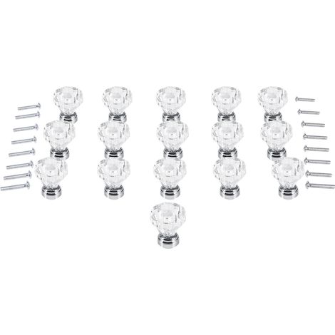 16 Stück 25 Mm Große, Rautenförmige Acrylknöpfe Für Möbel, Schubladen, Schränke Und Kommoden