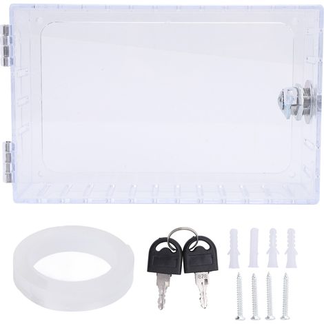 Transparenter Thermostat-verschlusskastendeckel Mit Schlüsselschutz, Passend Für Thermostate Bis Zu Einer Größe Von 6,1 X 3,95 X 2 Zoll.