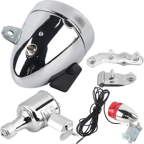 12v 6w Reibungsgenerator Dynamo Scheinwerfer-rücklicht-set Für Fahrräder Und Motorisierte Fahrräder