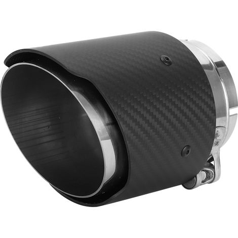 Auspuffendrohr Aus Kohlefaser, 80 Mm Einlass, 101 Mm Auslass, Gerader Hals, Matte Seitenblende, Passend Für Mazda Cx5 Cx4 (silber)