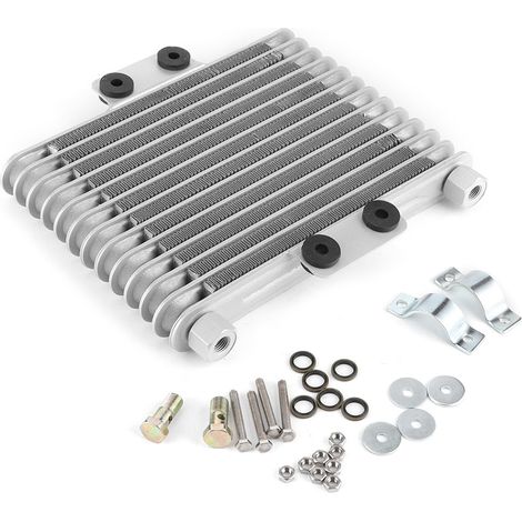 Universeller Ersatz-motorradmotorölkühler Mit 13 Reihen, 125-250 Cm³, Silber