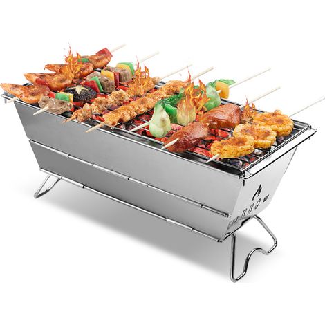 Tragbarer Faltgrill, Ideal Für 2 Bis 3 Personen – Ein Unverzichtbares Campingutensil, Perfekt Für Grillabende Im Garten, Wanderungen Und Picknicks.