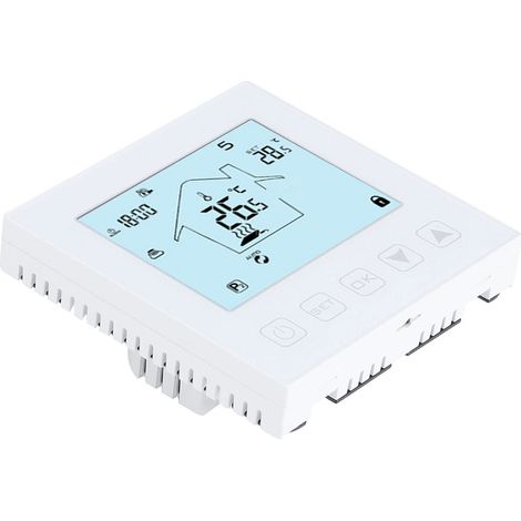 Thermostat, Ferngesteuerter Thermostat Für Elektrische Hausheizungen Mit Touchscreen, Einfache Installation Und Sicherheitsverriegelung Für Fußbodenheizung