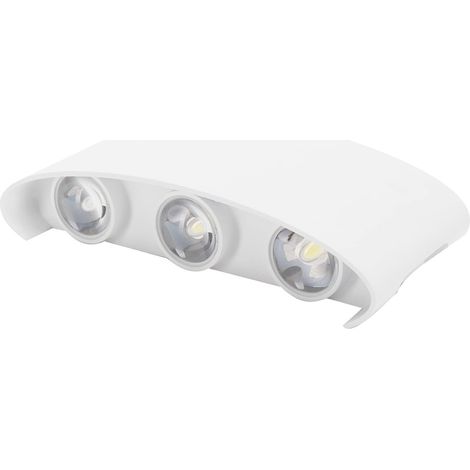 Leds, 8 W, Wandleuchte Mit Nach Oben/unten Gerichteter Leuchte, Ac 85–265 V, Weißes Licht, Ip65 Wasserdicht, Wandleuchte Aus Weißer Aluminiumlegierung Für Hof, Küche, Badezimmer, Wohnzimmer, Flur
