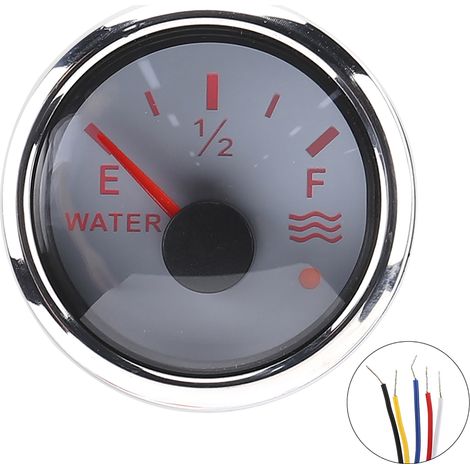 52-mm-/2-zoll-wasserstandsanzeiger, 932-v-dc-smart-alarm Für Boote Und Wohnmobile, 0,190-ohm-sensor (europäischer Standard), Weiß