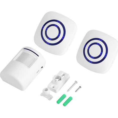 Kabelloser Infrarot-bewegungsmelder Für Eingangstüren, 1 Sender, 2 Empfänger, Eu-stecker