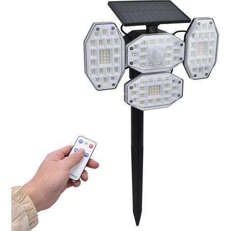 Solar-wandleuchte, 64 Leds, Verschiedene Beleuchtungsmodi, Einfache Installation, Hohe Helligkeit, Für Garten Und Terrasse