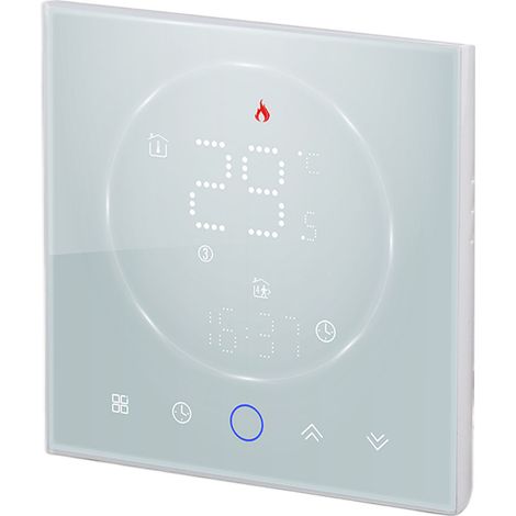 Intelligenter Thermostat, Heizungsthermostat, Programmierbarer Funkthermostat, 13 Mm Einbauhöhe, Ac 95–240 V, Weiß