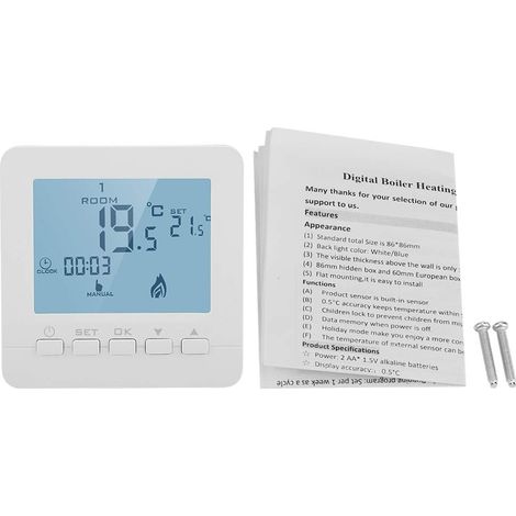 Programmierbarer Thermostat Mit Digitalem Lcd-display, Intelligentem Temperaturregler, 5a Programmierbarer Thermostat