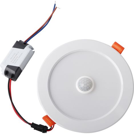 12w Ac85265v Led-deckeneinbauleuchte Mit Bewegungssensor, Einbauleuchte Für Den Innenbereich (reinweiß 6000k)