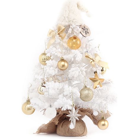 50 Cm Künstlicher Mini-weihnachtsbaum, Lichterkette Und Christbaumschmuck