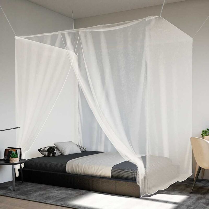 Hängendes Moskitonetz, 156 Maschen, Weiß, 220 X 100 X 150 Cm