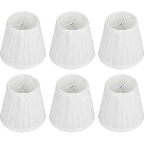 6-teiliges Set Stoff-lampenschirme Für Kronleuchter Zur Dekoration Von Wohnzimmer, Hotel Und Schlafzimmer