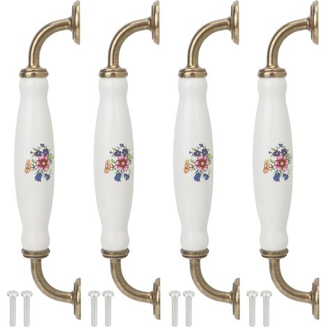 Sets Keramikgriffe, Europäischer Stil, 160 Mm Lochabstand, Für Schranktüren Und Schubladen