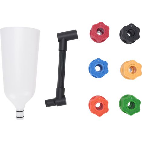 8-teiliges Motoröl-einfülltrichter-set, Auslaufsicheres Verteiler-set Für Kraftfahrzeuge Aus Hochtemperaturbeständigem Nylon Und Stahl Mit 6 Adaptern Für Ölwechsel