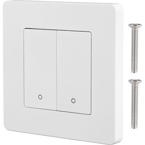 Intelligenter Lichtschalter Für Zigbee, 2-fach, Zeitgesteuerte Dimmfunktion, Beidseitig Wechselbares Bedienfeld, Ac 100–240 V, Weiß