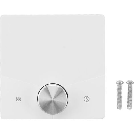 Intelligenter, Schwarzer Abs-thermostat, Programmierbar Mit Wlan Und Digitalem Farb-lcd-touchscreen Für Den Hausgebrauch, Weiß