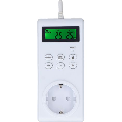 Drahtloser Thermostat-ausgang, Programmierbarer Automatischer Temperaturregler, Schalter, Eu-stecker, 230 V
