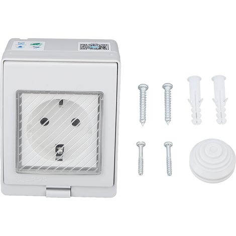 Intelligente Wlan-pc-steckdose, Abs Ip55, Wasserdicht, App-steuerung, Fernbedienung, Steckdose Für Badezimmer Und Außenbereich