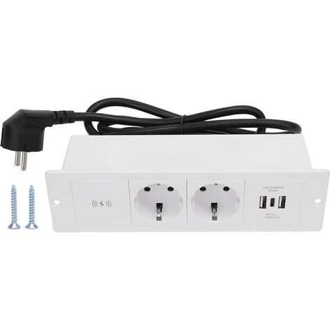 Einbausteckdose Mit Kabellosen Usb-ladeanschlüssen, 4-in-1-möbelsteckdose Für Den Tisch