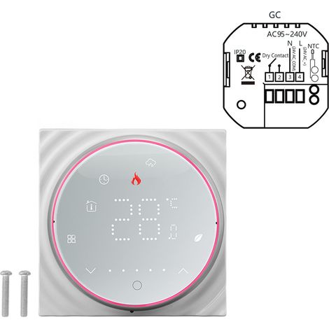 Kabelloser Thermostat Mit Led-anzeige, Präziser Hochtemperaturregelung, Intelligent Programmierbar Für Elektrische Hausheizungen (95–240 V Wechselstrom).