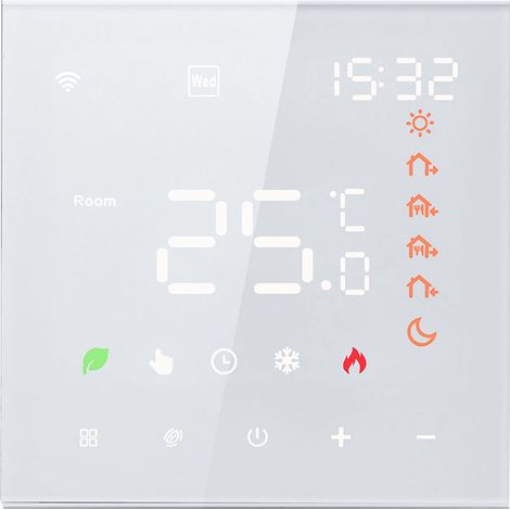 Smart For Tuya Wifi-thermostat Mit Sprachsteuerung, 16a Digitalem Lcd-touchdisplay, Temperaturregler Für Kellerheizung Gemäß