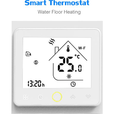 Smart-thermostat Mit Wlan-funktion, Temperaturregelung, App-steuerung, 5 A, Kompatibel Mit Alexa/home Water, Fußbodenheizung – Weiß