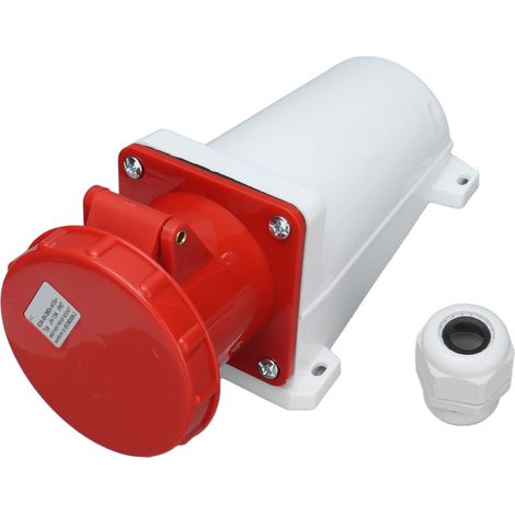 Industrielle Steckdose, 3-phasig, 4-polig, Aufputzmontage, Wasserdichter Stecker Ip67, 380 V, 415 V, 63 A, 3p+e
