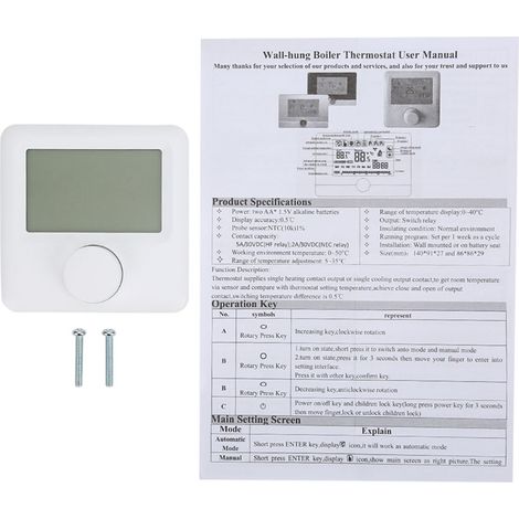 Hyo6bw Digitaler Programmierbarer Thermostat-temperaturregler Mit Lcd-anzeige