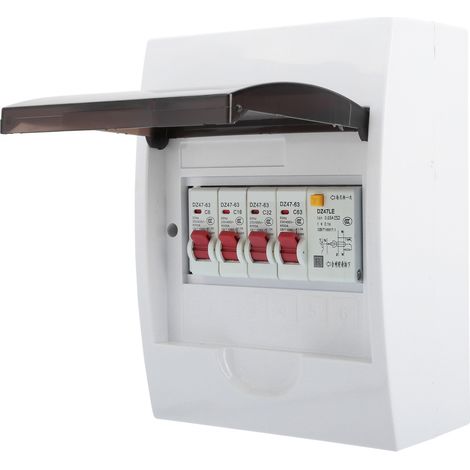 3-wege-sicherungskasten Für 63a 30ma Fi-schutzschalter + 3 Leitungsschutzschalter (6a + 16a + 32a) 230/400v Leistungsaufnahme