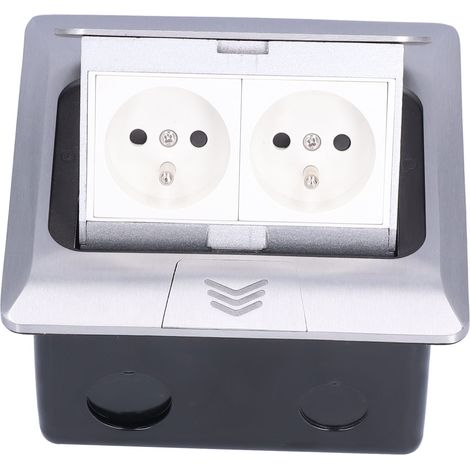 Bodendose Aus Aluminiumlegierung, Tischsteckdose Für Den Boden, Wasserdichte Steckdose, 2-fach, 250 V J28