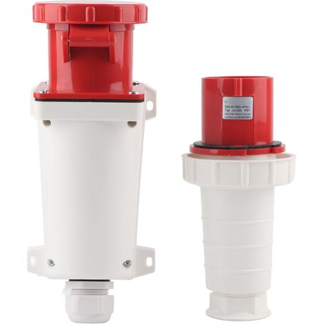 Industrieller Luftfahrtstecker 380–415 V 63 A, 5-polig, Offener 3p+n+e-stecker, Ip67 Wasserdichter Stecker Für Den Außenbereich