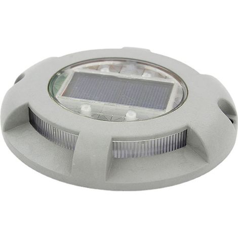 Ip65 Wasserdichte, Runde Solar-stufenleuchte Aus Aluminiumlegierung, Led-außenleuchte Für Terrasse, Hof Und Wege, Warmes Licht