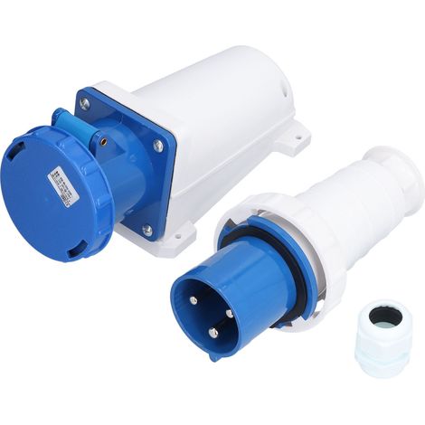 Industrieller Wasserdichter Kabelverbinder, Drahtstecker, Dreiphasig 2p+e-polig 220–250 V 63 A