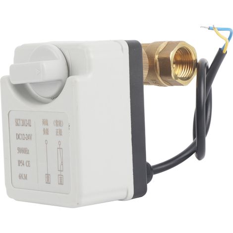 Motorisiertes 2-draht-kugelventil, Normalerweise Geschlossen, Dn15, Messing Abs, 12–24 V Dc, Zubehör