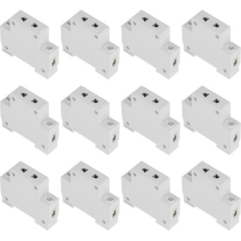 Din-schienen-steckdose Von Berm, 12 Stück, 2-poliger Modularer Ausgangsverteilerkasten, 250-v-zubehör