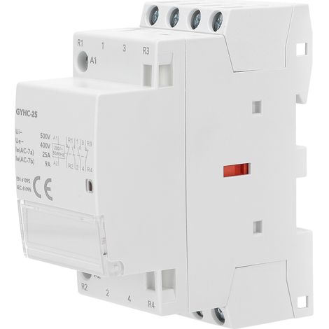 Weißer Modularer Schütz, Tragbares Und Robustes Elektronikmodul, 50 Hz, 4-polig, Gyhc-25, 2 Schließer, 2 Öffner