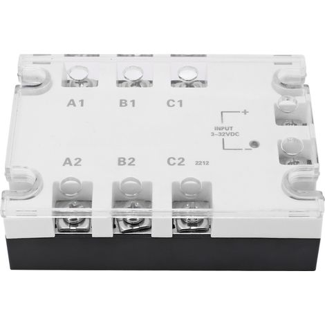 Geräuschloses, Stoßfestes, Dreiphasiges Halbleiterrelais, Weiß, Dc/ac 3–32 V Dc, 24–480 V Ac, 15 A
