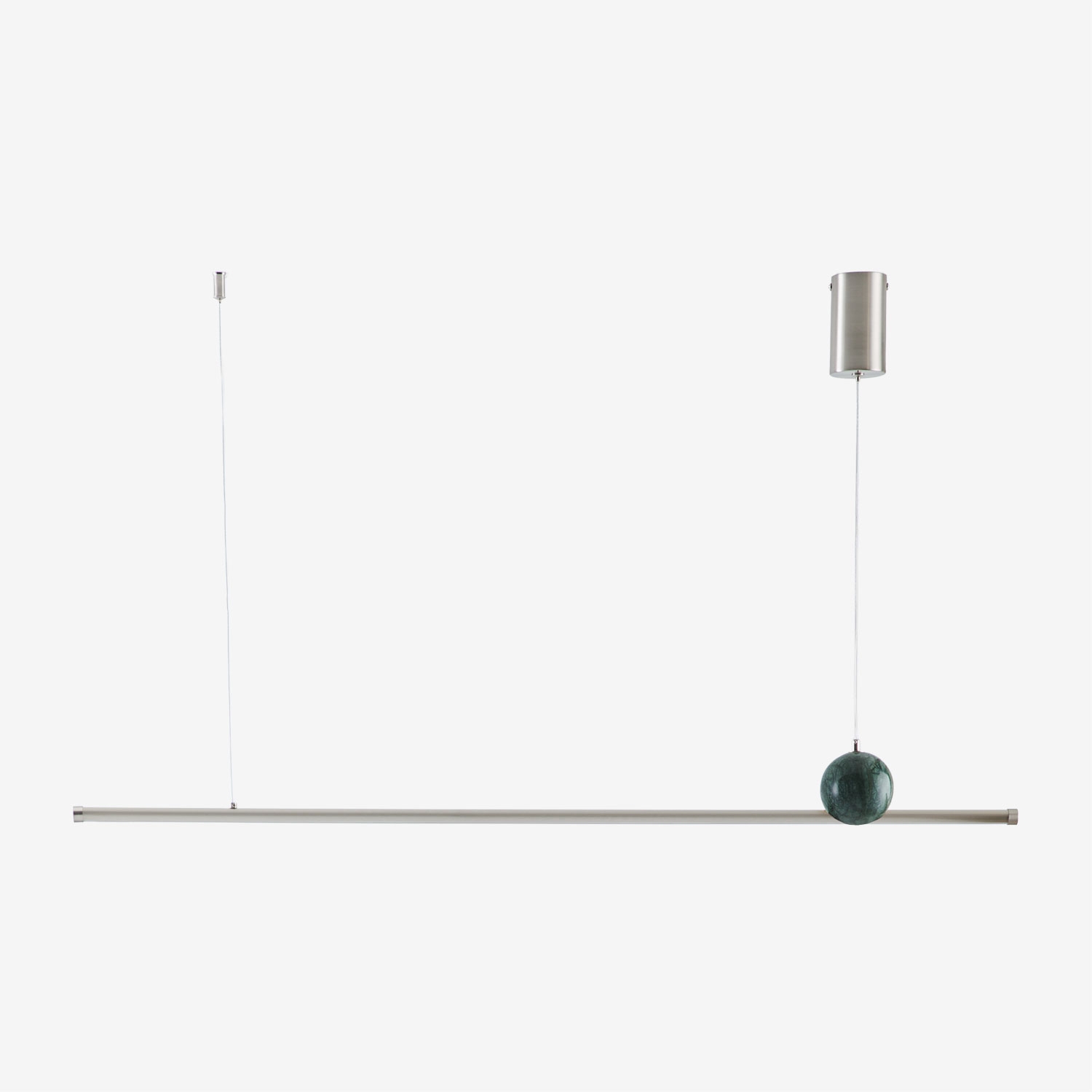 Sklum Led 100 Cm Lineare Pendelleuchte Aus Naturstein Und Eisen Lanuvio Grüner Marmor Udaipur