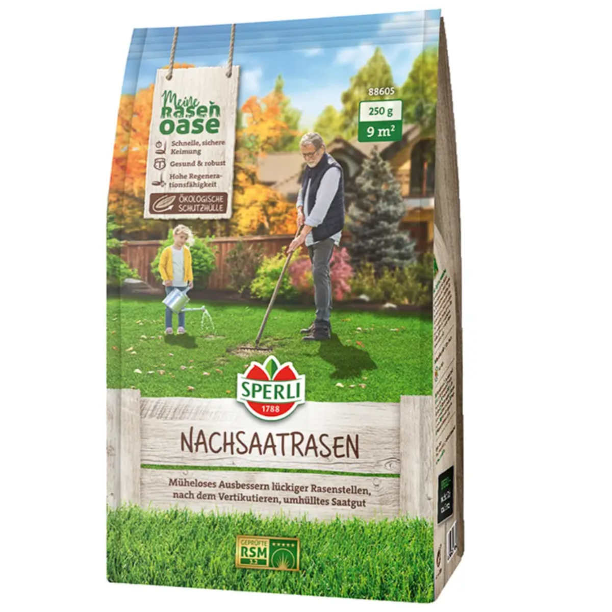 Nachsaat Rasensamen Rsm 3.2 - 250 G Für Ca. 9 M² - Sperli