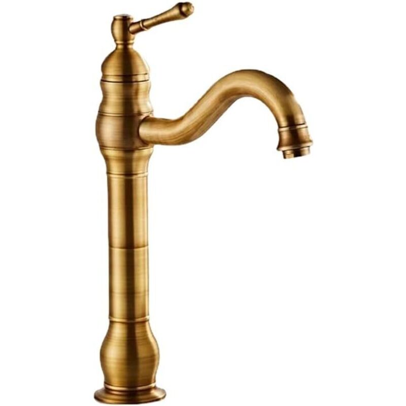 Waschbeckenarmatur Aus Messing Im Europäischen Retro-stil, Kastenförmiges Design Mit Schlauch Und Dichtung, Waschbeckenarmatur Für Zuhause