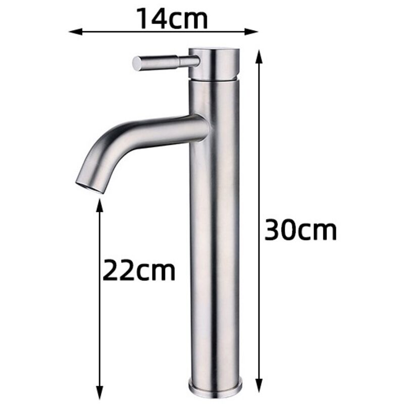 Wasserhahn Mit Integriertem Hahn Für Waschbecken Oder Toilette, Verstellbarer Warm- Und Kaltwasser-mischbatterie, Verchromtes Messing, 30 Cm