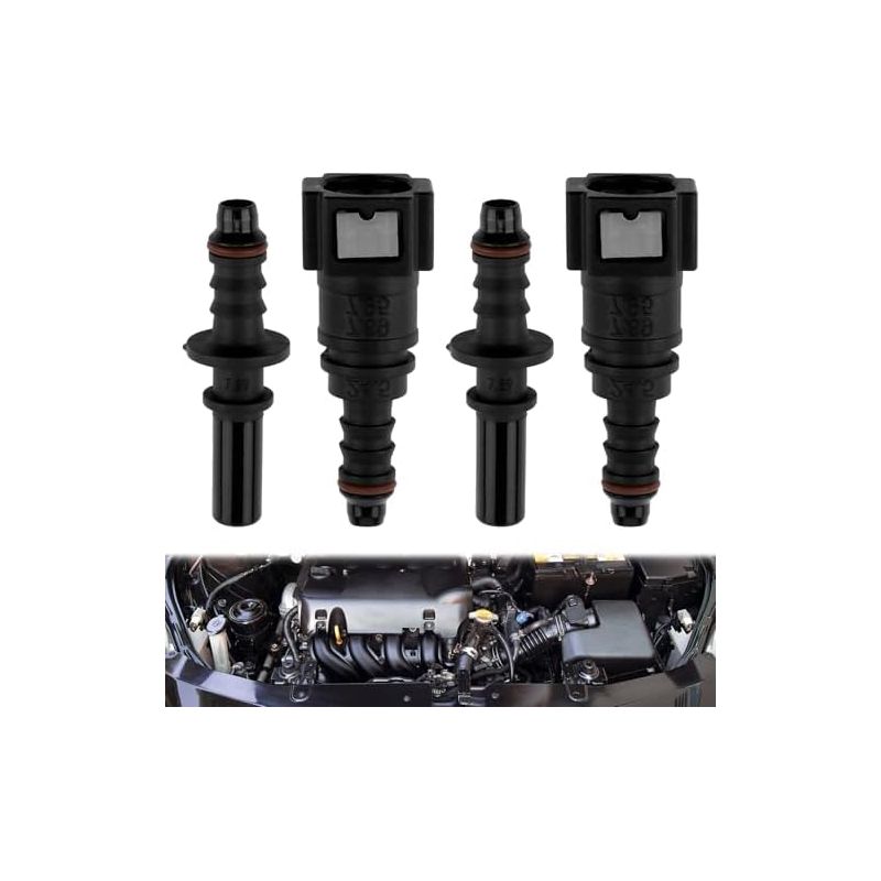 2-teiliges Schnellkupplungsset Für Kraftstoffleitungen, 7,89 Mm/8 Mm Nylon-schlauchanschluss, Id8, Auslaufsichere Und Sichere Verbindung Für Benzin, Gas, Fahrzeuge Und Boote (5/16")