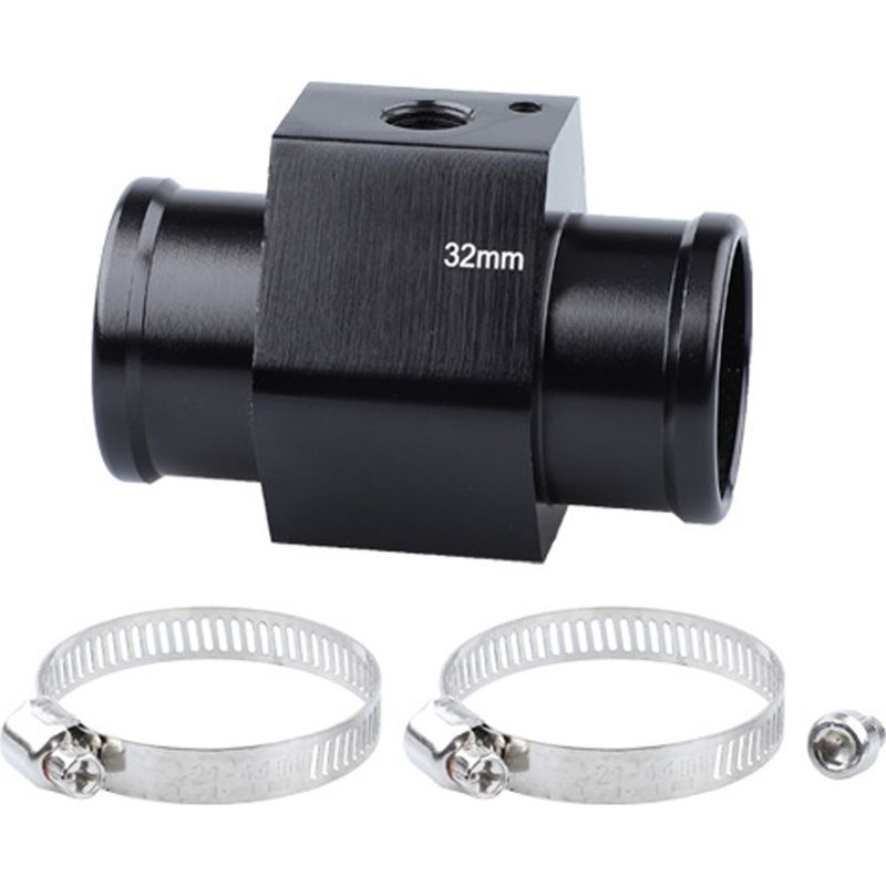 32-mm-wassertemperatursensor Mit Sondenadapter. Anschluss Für Kfz-kühlerschlauch. Universelles Aluminium-manometer.