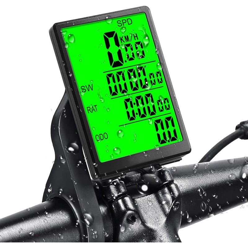 Kabelloser Fahrradcomputer Mit 31 Funktionen – 3-zoll-lcd-display – Wasserdicht – Misst Geschwindigkeit, Distanz, Zeit Und Kalorien – Automatischer Alarm