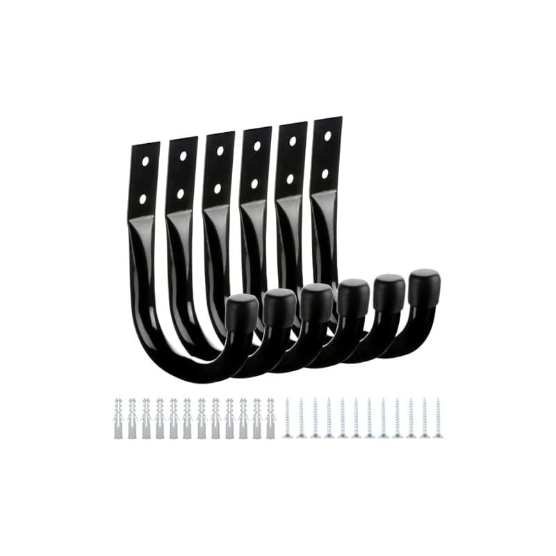 Werkzeugständer Für Den Garten – Wandhaken-set. Sechsteiliges Aufhängesystem. Robuste Aufbewahrungslösung. Wandhalterung Für Garage. Werkzeugaufbewahrung.