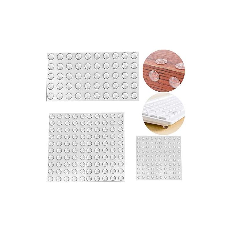 Türdämpfer Für Schränke. Transparente Gummipuffer. Türstopper Für Küchen-, Badezimmer- Und Bürotüren (3 Größen – 250 Stück).