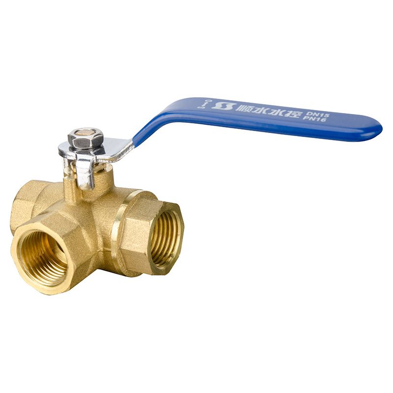 3-wege-ventil. Messing-kugelhahn Dn15 1/2''. 3-wege-wasserhahnadapter. Hebelgriff.