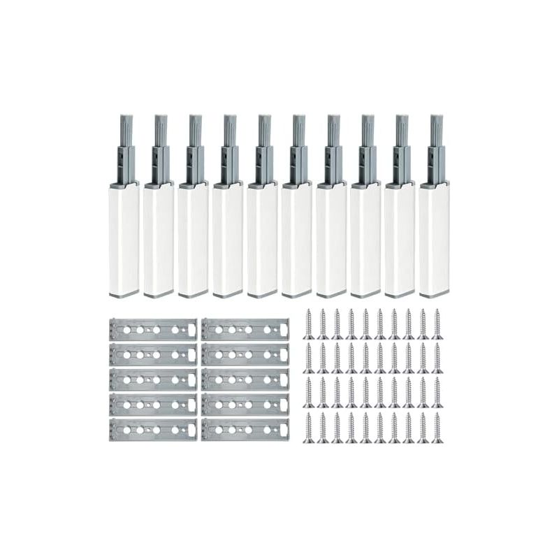 10 Stück Magnetische Druckriegel Zum Öffnen. Druckriegel Für Schranktüren Mit Einfachem Druckverschluss Und Magnetverschluss Für Schrank-, Möbel- Und Schubladenöffnungen.