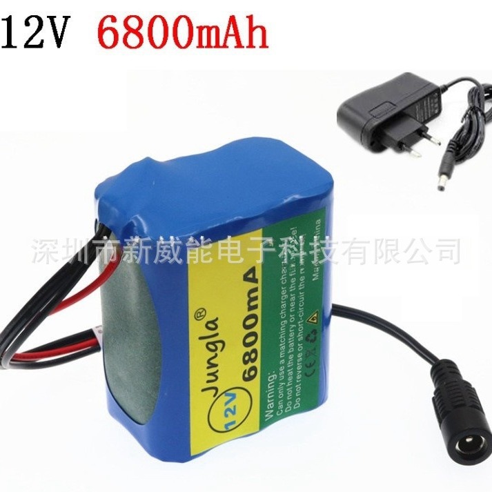 18650 Lithium-akku 3s2p 12v 6800mah Wiederaufladbarer Lithium-akkupack Mit Bms + Ladegerät
